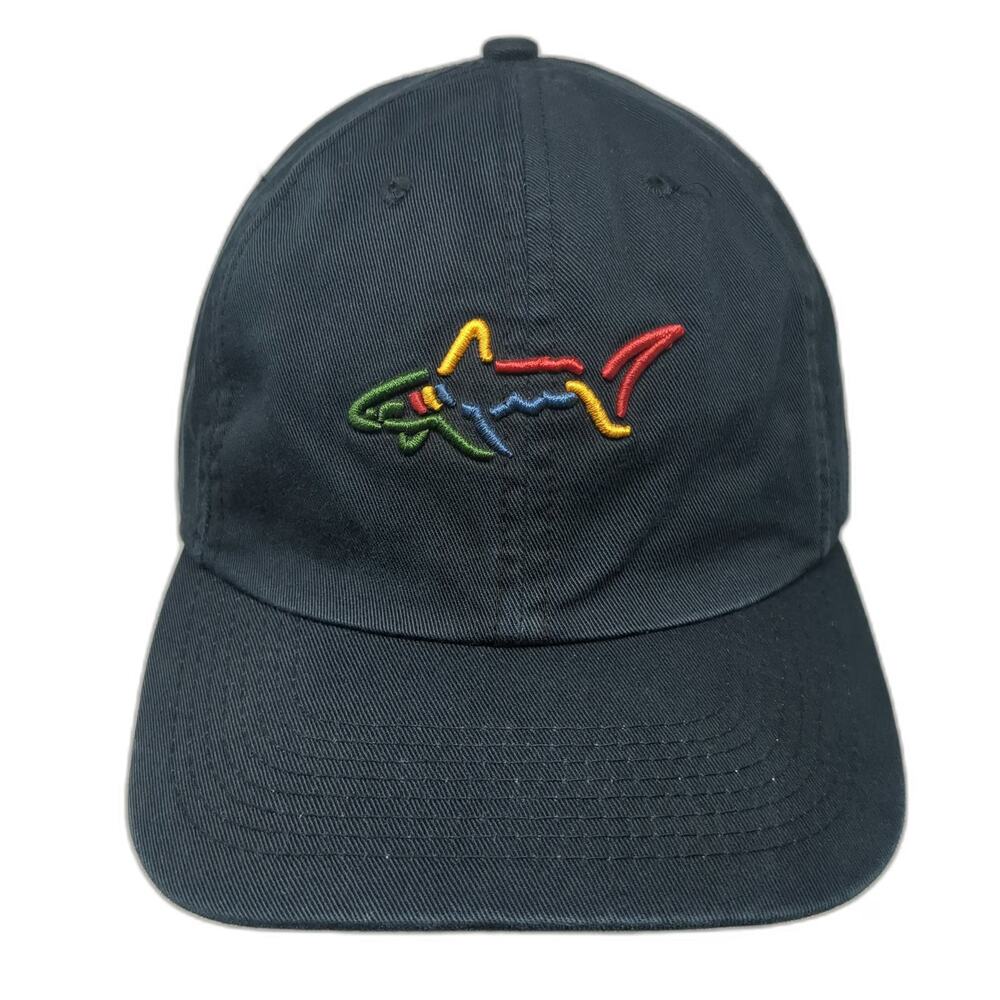 Greg Norman Baseball Cap Blue One Size Multi-Color Shark Logo Slideback Hat